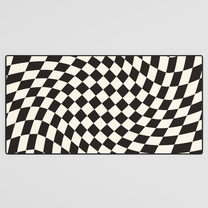 Black&White Checker Desk Mat Gallery Image 3