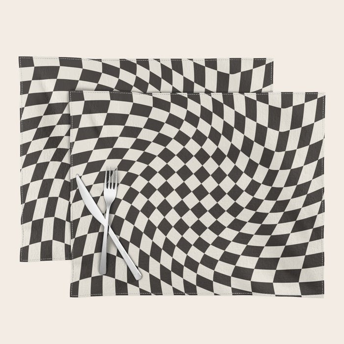 Black&White Checker Placemat Gallery Image 1