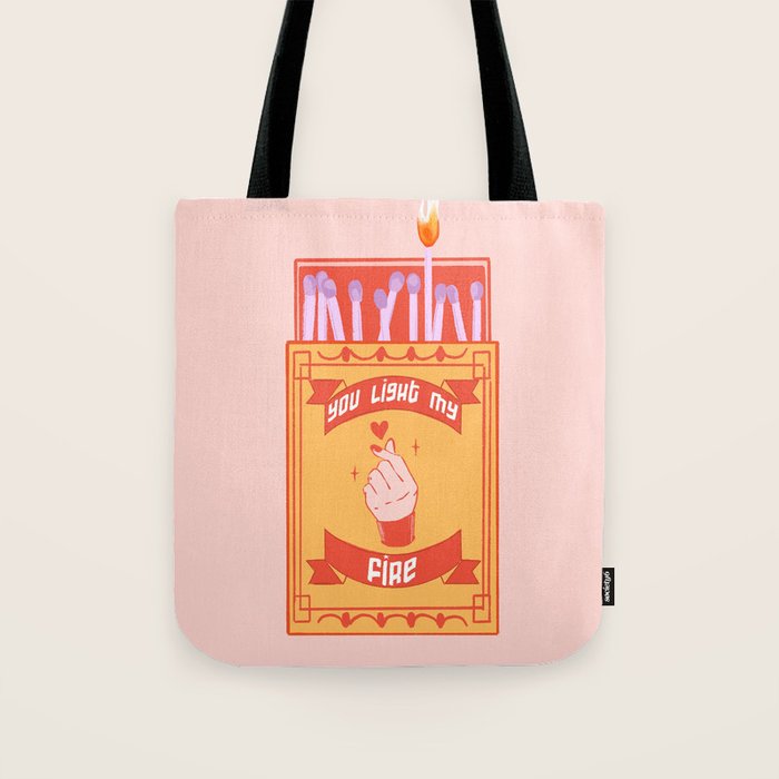 Light my fire - Valentineâs Day print Tote Bag Gallery Image 1