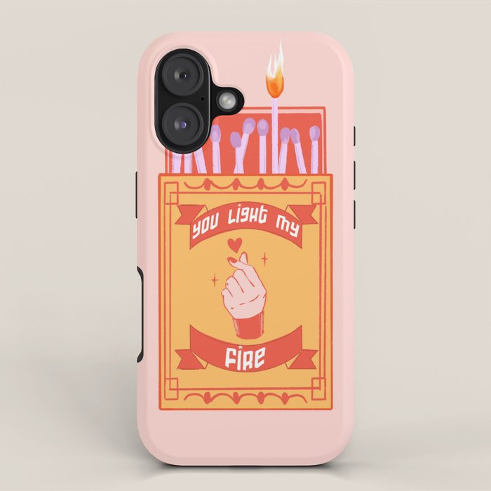 Light my fire - Valentineâs Day print iPhone Case Gallery Image 1