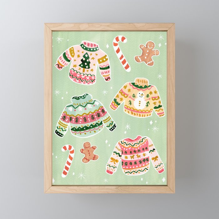 Christmas Sweaters Mini Art Print Gallery Image 1