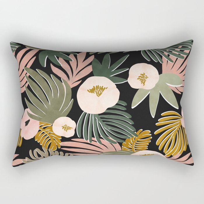 Floral garden tropical 7F Rectangular Pillow Gallery Image 1