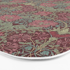 William Morris Honeysuckle & Tulip Burgundy and Sage Bath Mat Gallery Image 3
