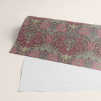 William Morris Honeysuckle & Tulip Burgundy and Sage Wrapping Paper Gallery Image 2