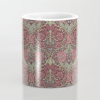 William Morris Honeysuckle & Tulip Burgundy and Sage Coffee Mug Gallery Image 4