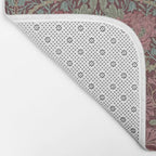 William Morris Honeysuckle & Tulip Burgundy and Sage Bath Mat Gallery Image 2