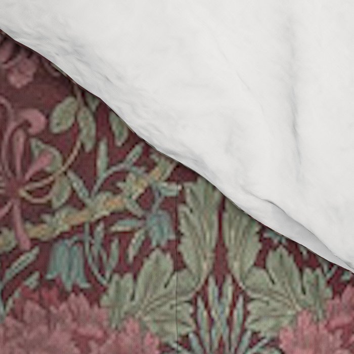 William Morris Honeysuckle & Tulip Burgundy and Sage Comforter Gallery Image 4