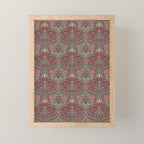 William Morris Honeysuckle & Tulip Burgundy and Sage Mini Art Print Gallery Image 1