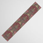 William Morris Honeysuckle & Tulip Burgundy and Sage Table Runner Gallery Image 3