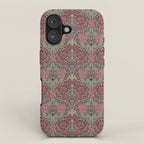 William Morris Honeysuckle & Tulip Burgundy and Sage iPhone Case Gallery Image 1