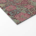 William Morris Honeysuckle & Tulip Burgundy and Sage Welcome Mat Gallery Image 2