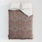 William Morris Honeysuckle & Tulip Burgundy and Sage Duvet Cover Gallery Image 6