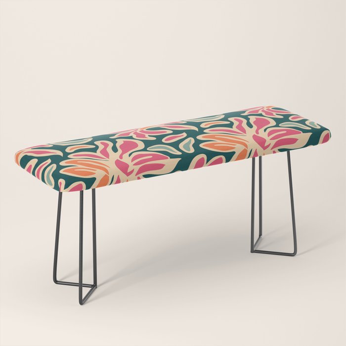 Abstract vintage flower art pattern Bench Gallery Image 1