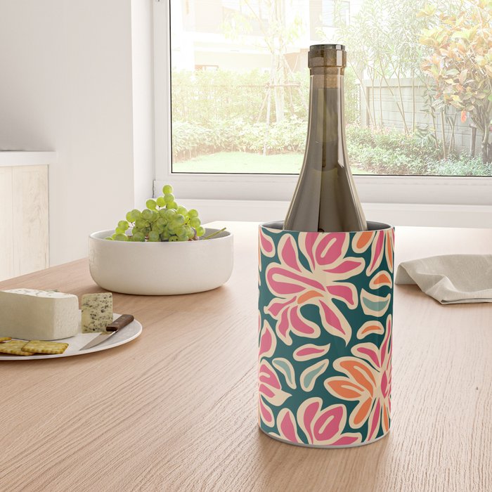 Abstract vintage flower art pattern Wine Chiller Gallery Image 4