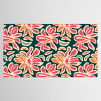Abstract vintage flower art pattern Tablecloth Gallery Image 2