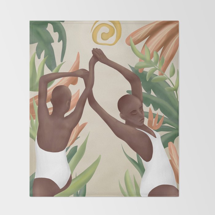 Figural Tropica Throw Blanket Gallery Image 2