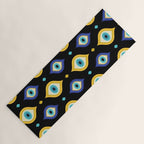 Mystic Evil Eyes on Black Yoga Mat Gallery Image 1