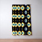 Mystic Evil Eyes on Black Window Curtain Gallery Image 3