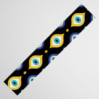 Mystic Evil Eyes on Black Table Runner Gallery Image 3