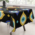 Mystic Evil Eyes on Black Tablecloth Gallery Image 3