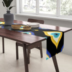 Mystic Evil Eyes on Black Table Runner Gallery Image 2
