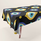 Mystic Evil Eyes on Black Tablecloth Gallery Image 1