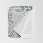 Jungle adventure chalky blue Throw Blanket Gallery Image 3