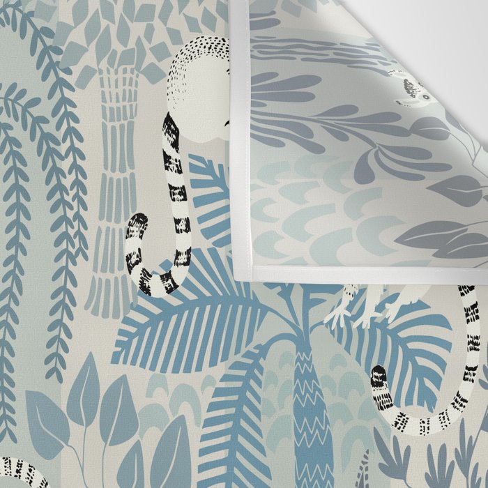 Jungle adventure chalky blue Wall Tapestry Gallery Image 3