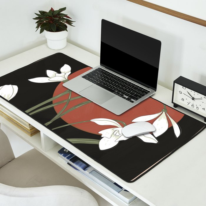 Beautiful Snowdrop Flowers 1 Desk Mat Gallery Image 2