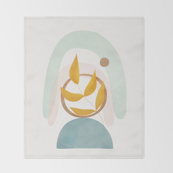 Soft Abstract Shapes 14 Throw Blanket Gallery Image 2