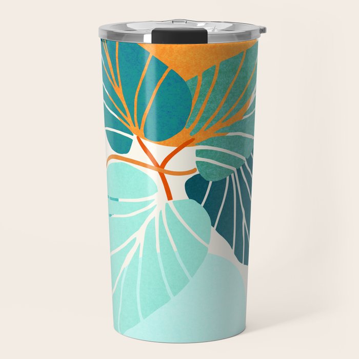 Tropical Symmetry Retro Botanic Travel Mug Gallery Image 1