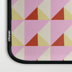 Geometric Triangle Pattern Playful Pink Red and Yellow Abstract Repeat Print Laptop Sleeve Gallery Image 3