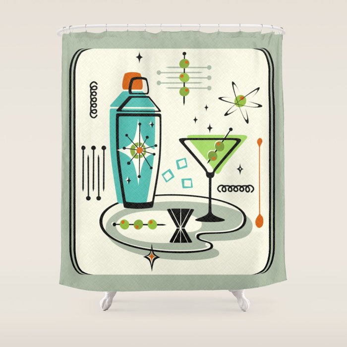 Atomic Martini ©studioxtine Shower Curtain Gallery Image 1