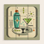 Atomic Martini ©studioxtine Wood Wall Art Gallery Image 1