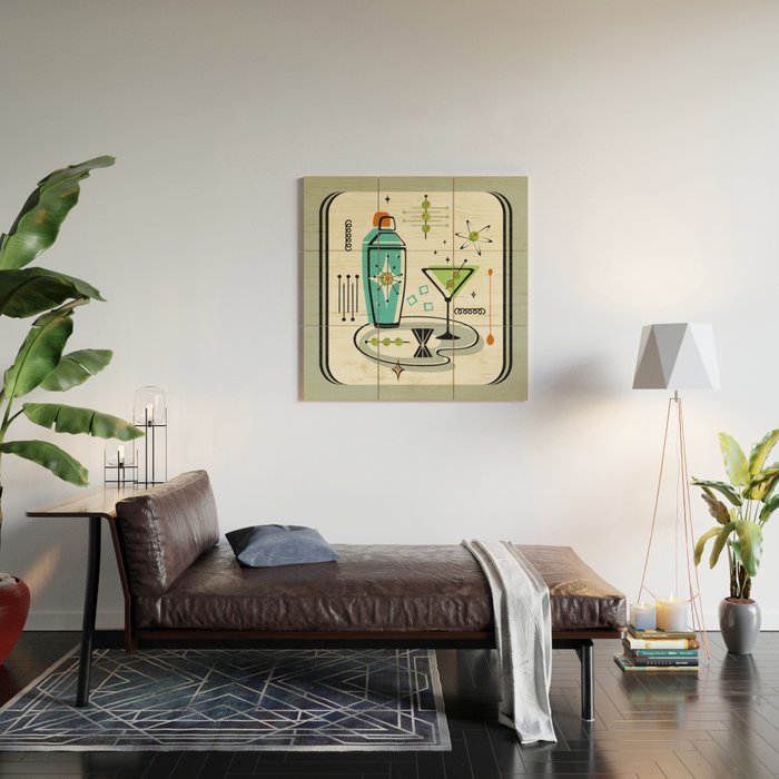 Atomic Martini ©studioxtine Wood Wall Art Gallery Image 2