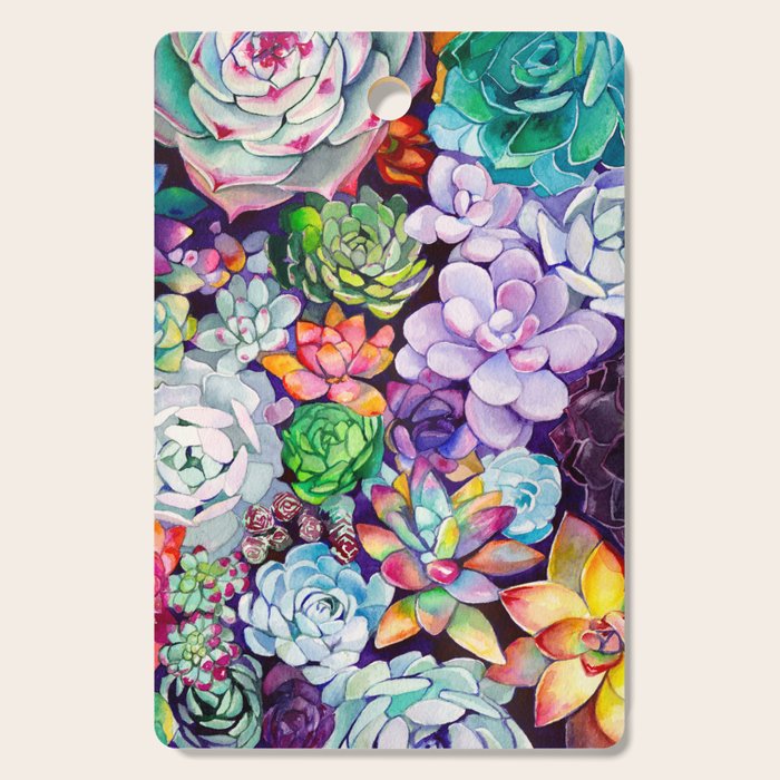 Succulent Garden Cutting Board Gallery Image 1