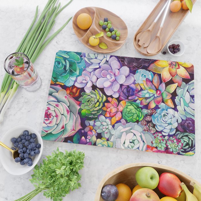 Succulent Garden Cutting Board Gallery Image 2