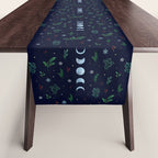 Moonlight Garden - Festive Green Table Runner Gallery Image 1