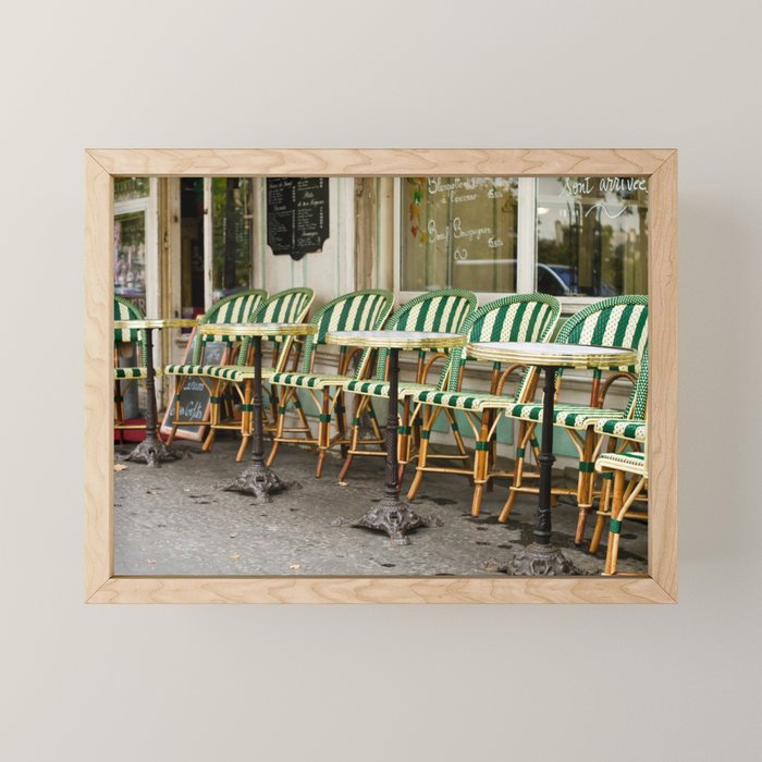 Cafe Views in Paris Mini Art Print Gallery Image 1