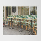 Cafe Views in Paris Throw Blanket Gallery Image 2