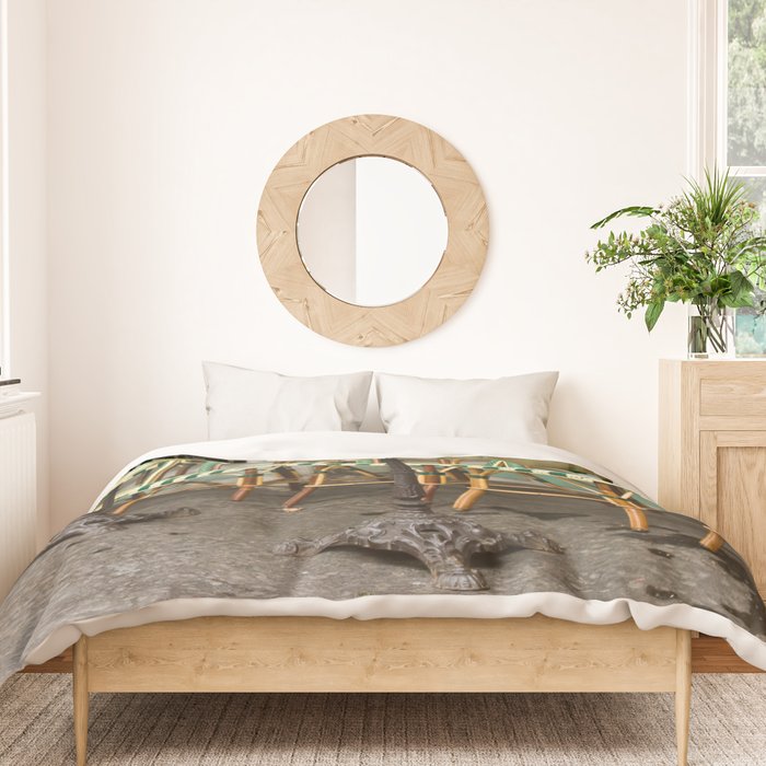 Cafe Views in Paris Duvet Cover Gallery Image 3