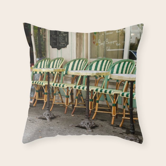 Cafe Views in Paris Throw Pillow Gallery Image 6