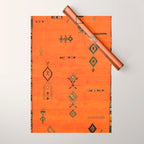 Oriental Traditional Moroccan Berber Rug Artwork Wrapping Paper Gallery Image 1