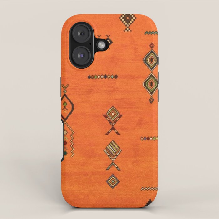 Oriental Traditional Moroccan Berber Rug Artwork iPhone Case Gallery Image 1