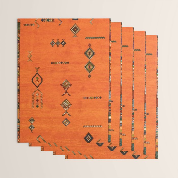 Oriental Traditional Moroccan Berber Rug Artwork Wrapping Paper Gallery Image 3