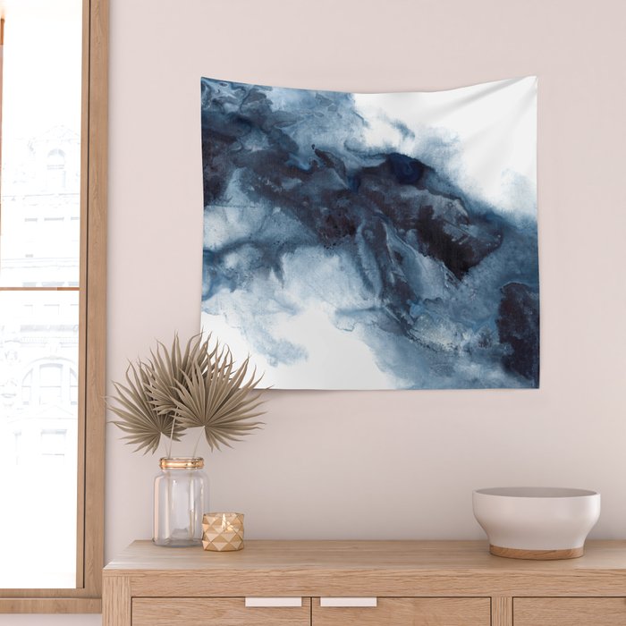 Indigo Depths No. 1 Wall Tapestry Gallery Image 2