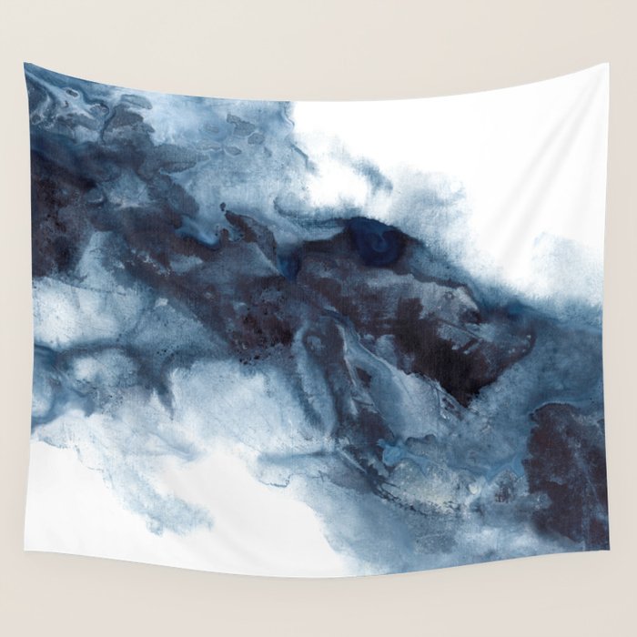 Indigo Depths No. 1 Wall Tapestry Gallery Image 4