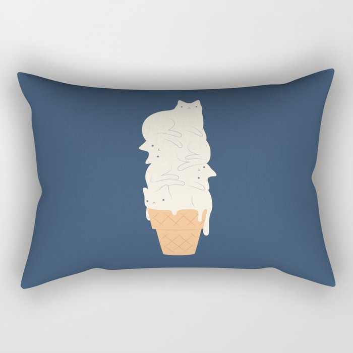 Cat ice cream 2024 Rectangular Pillow Gallery Image 2