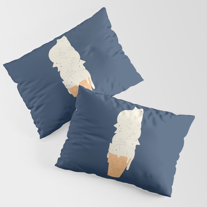 Cat ice cream 2024 Pillow Sham Gallery Image 3