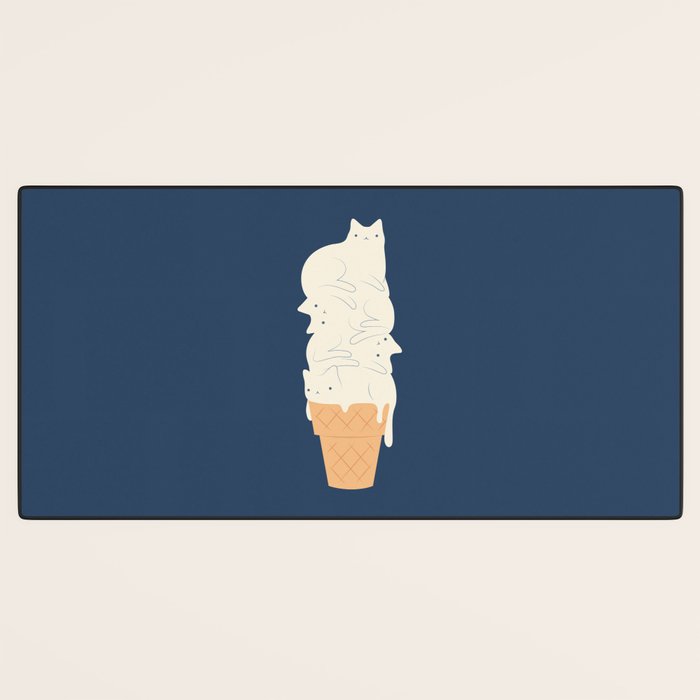 Cat ice cream 2024 Desk Mat Gallery Image 3